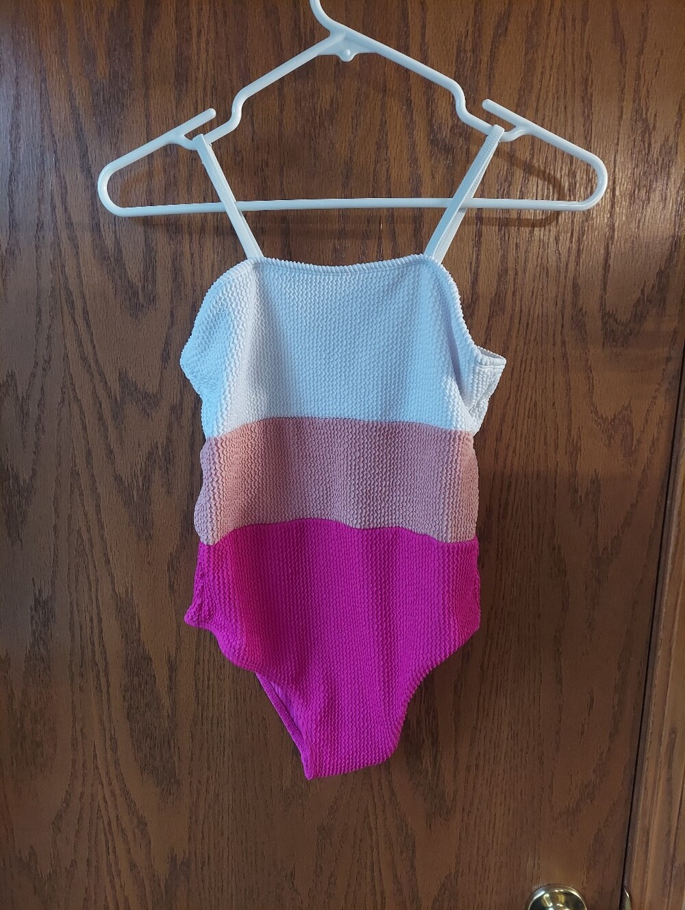 Girls Colorblock Smocked One Piece Swimsuit Size 13-14Y